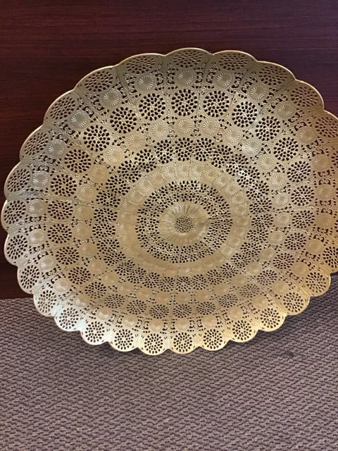 29" Gold Metal Laser Wall Decor