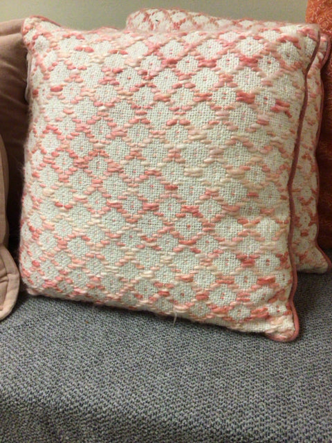 Pier 1 Pink & White Pillow