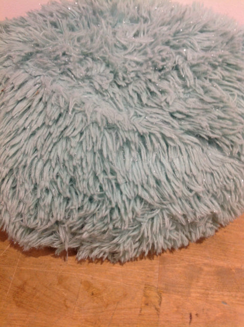 Pillow- 15" Mint Green Glitter Shag