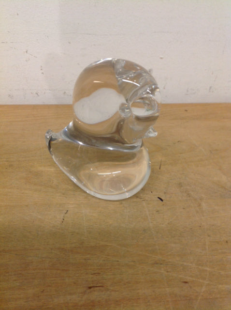 Glass Duck Paperweight