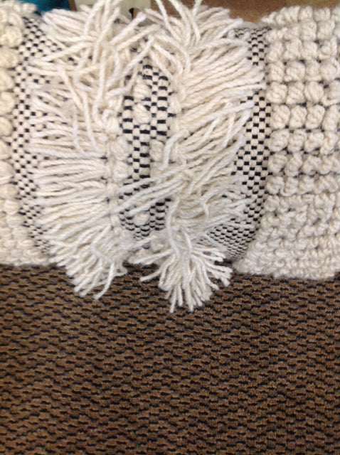 Pillow- 21" Cream Bo Ho W Fringe