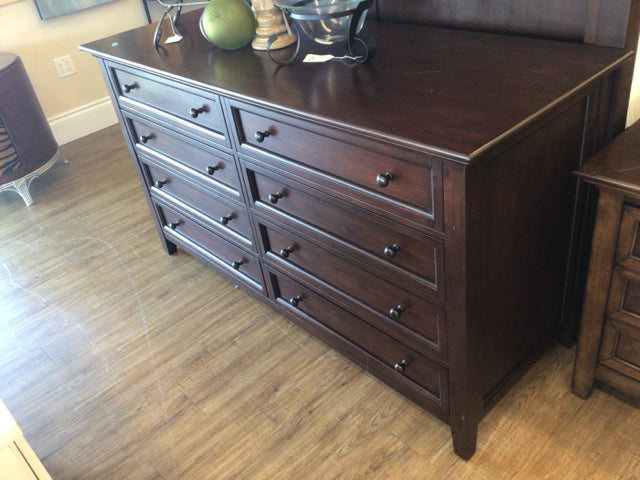 PB Dark Wood Long Dresser