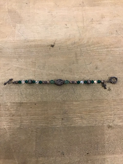 Green Multi Bead Bracelet