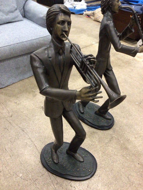 Bronze Musician Sculpture