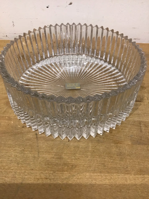 8.5" Mikasa Diamond Fire Hostess Crystal Bowl