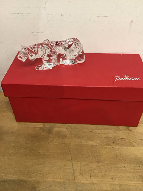 Baccarat Crystal Tiger Crouching Figurine