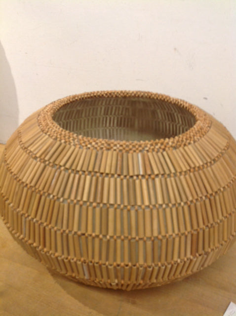 Vase- 14" Hand Crafted Bamboo