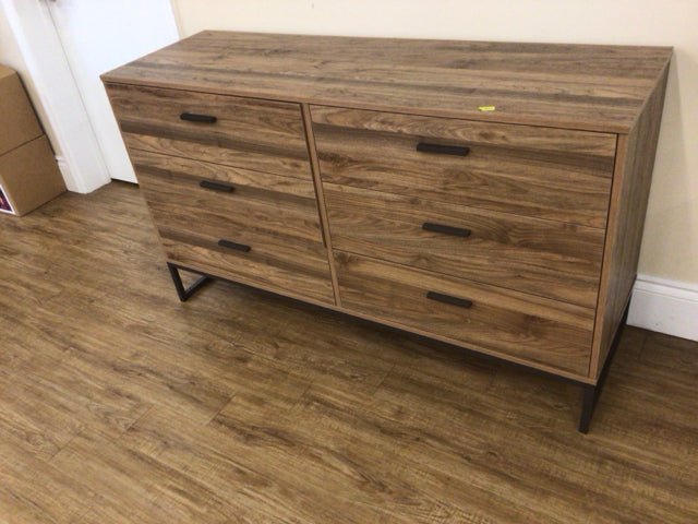 Six Drawer Dresser W/Metal Legs