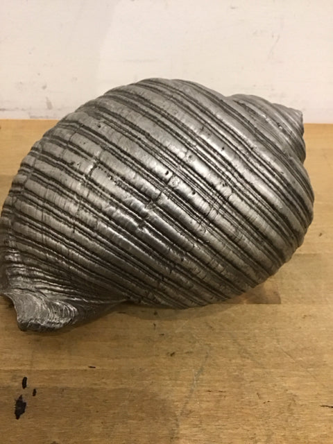 9" Silver Nautilus Resin Shell