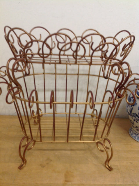 Baskets - Set Of 2 Gold Metal