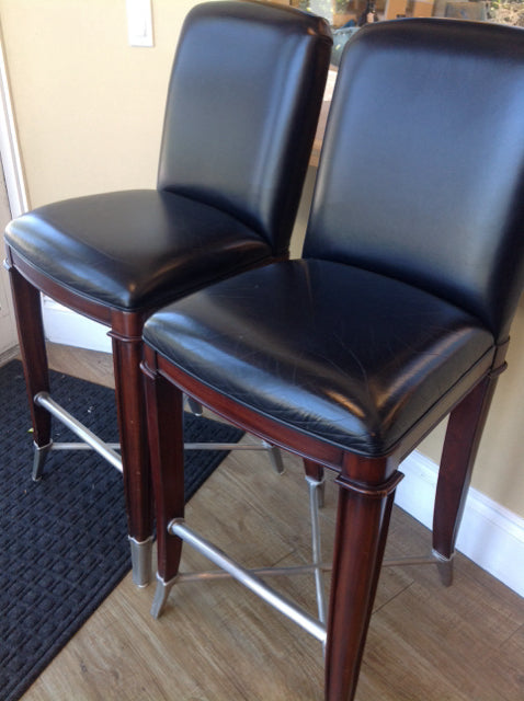 Set Of 2 Thomasville Bogart Collection Bar Stools