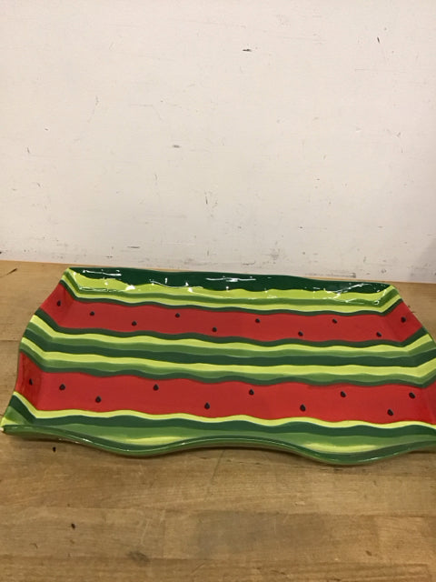 17" Watermelon Ceramic Serving Tray