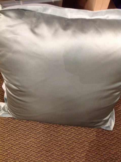 Pillow- 24" Ice Blue / Grey Satin