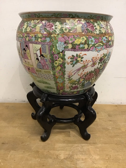 12" Asian Planter W/Stand