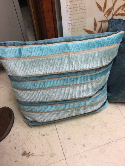 Blue/Beige Stripe Pattern Pillow