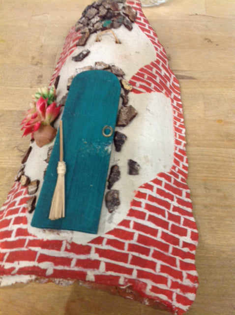 13" Pottery Brick House