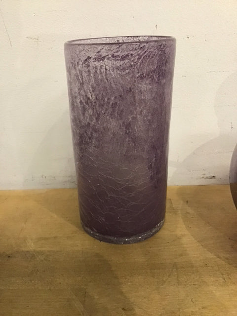 9" Crackled Lavender Vase