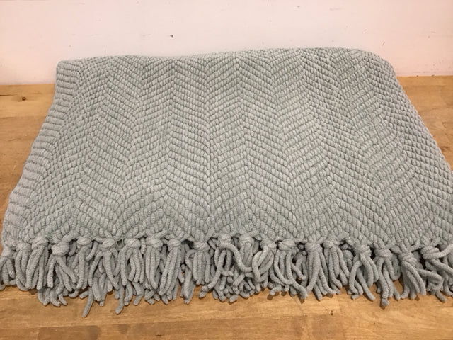 Teal Chevron Pottery Barn Throw