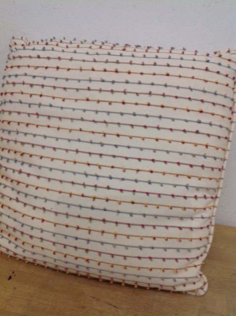 Pillow- 18" Irovy Multi Color Stripes