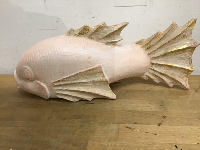 17" Wooden Pink Fish