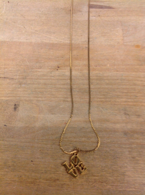 Necklace- Monet Gold Love
