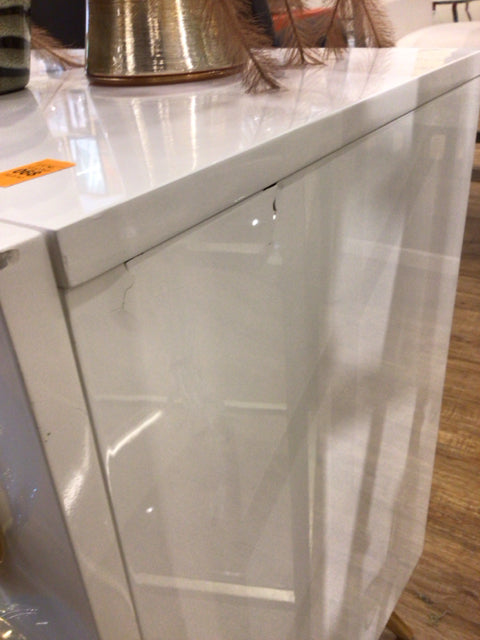 46" X 18" X 30" AS-IS Jonathan Adler Globo Cabinet (Cracks On R Side)