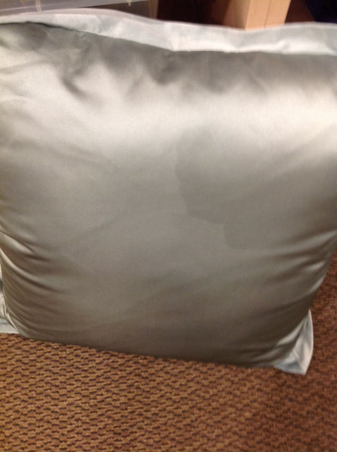 Pillow- 24" Ice Blue / Grey Satin