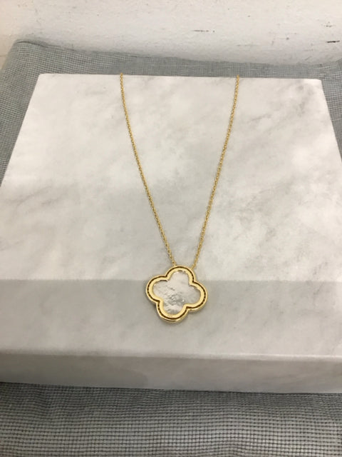 Van Cleef Like 18" Gold MOP Necklace