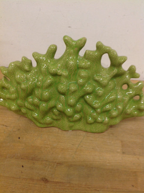 15" Green Ceramic Coral