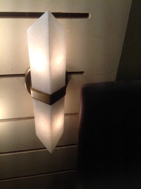 Sconce- Valencia Glass & Brass 2 Bulb