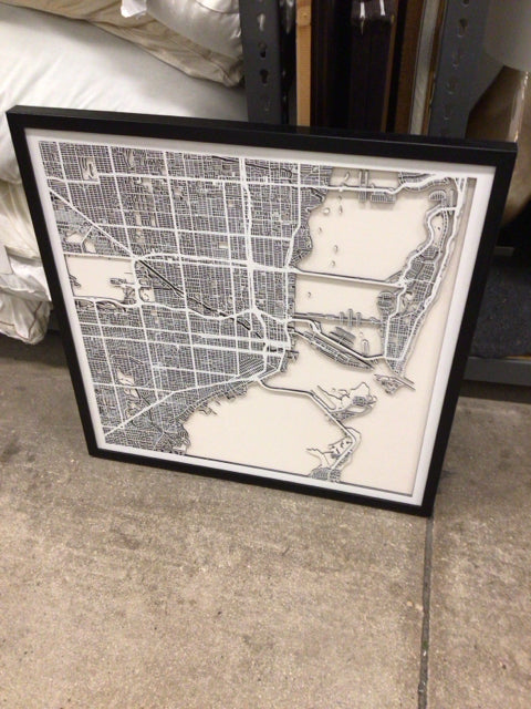 28x28 3D Map Art