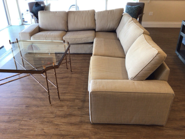 AS-IS IKEA KIVIK Fabric Sectional W/Extra Slip Covers(Mark)