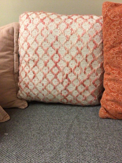 Pier 1 Pink & White Pillow