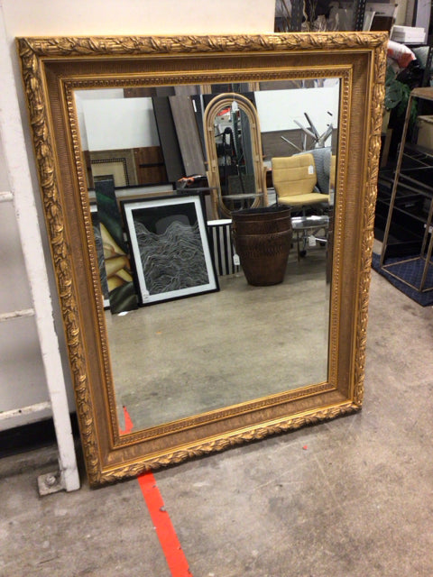 38 5/8" X 48 1/4" La Barge Gold Framed Beveled Mirror