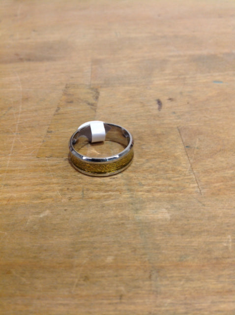 Men's Silver And Yellowstone Ring