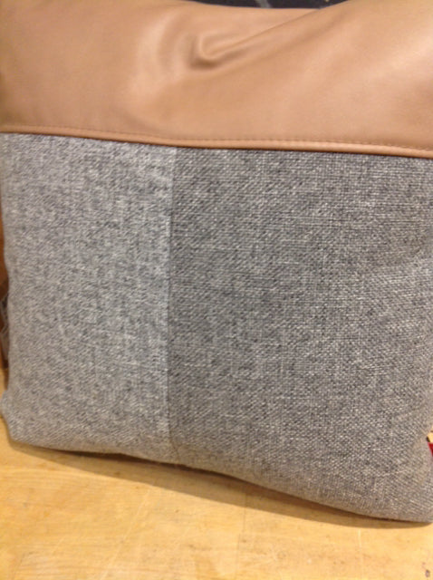 Pillow- 16" Denmark Leather & Grey