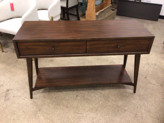 50" X 18" X 30" RTG Greyson Brown Cherry Two Drawer Console Table