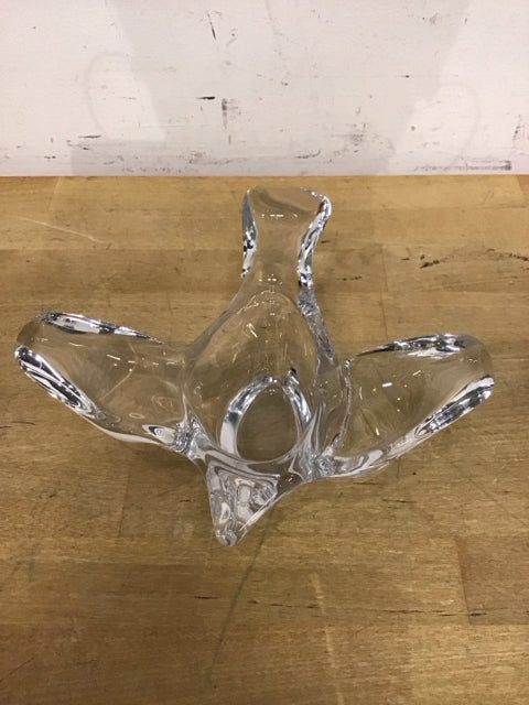 8" Clear Glass Bird Decorative Bowl