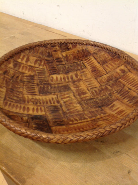 Bowl- 18" Palecek Brown Rattan