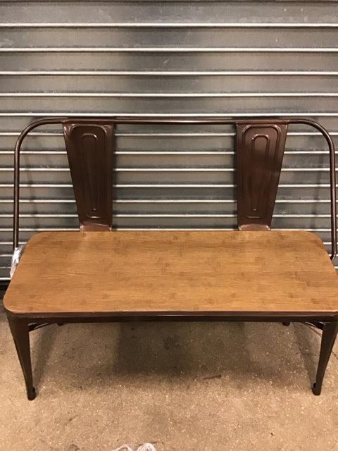 Bronze Metal & Wood Bench