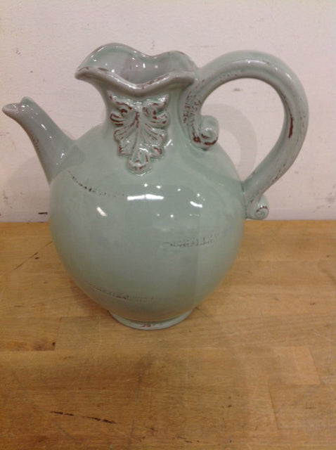 10" Green Pottery Pitcher
