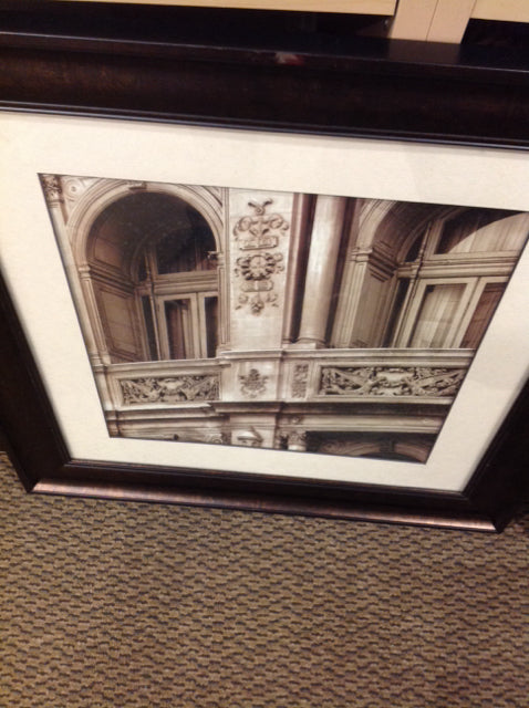 22" Sq City Building Facade Print