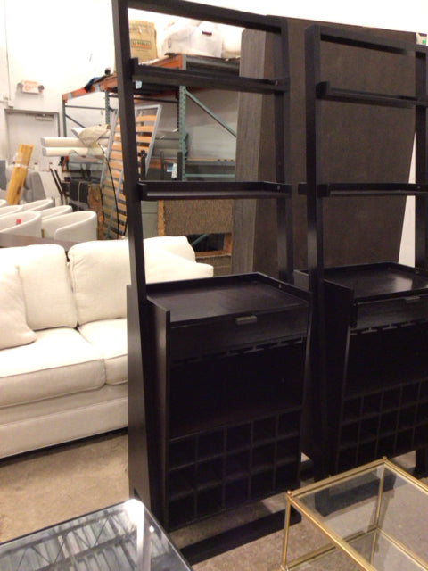 Crate & Barrel Sloane Espresso Leaning Wine Bar