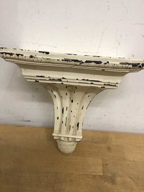 10" Distressed White Corbel