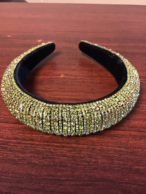 Green & Gold Rhinestone Headband