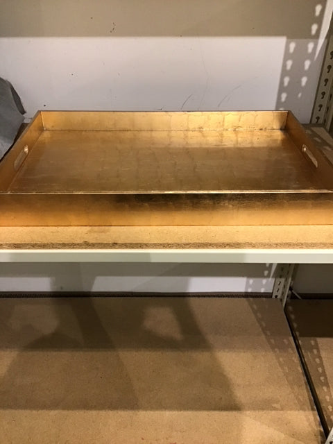 28"x18" West Elm Gold Leaf Tray
