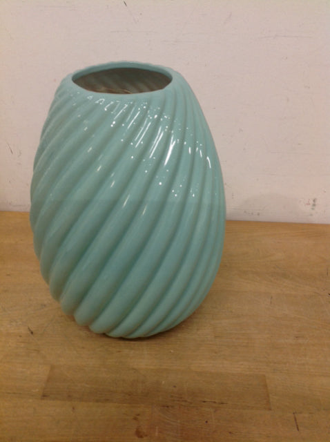 Vase- 11" Green Ceramic