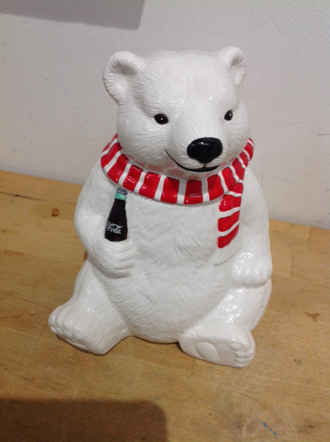 9" Ceramic Coke Cola Cookie Jar