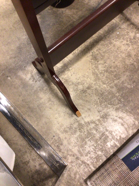 AS-IS Dark Wood Free Standing Mirror