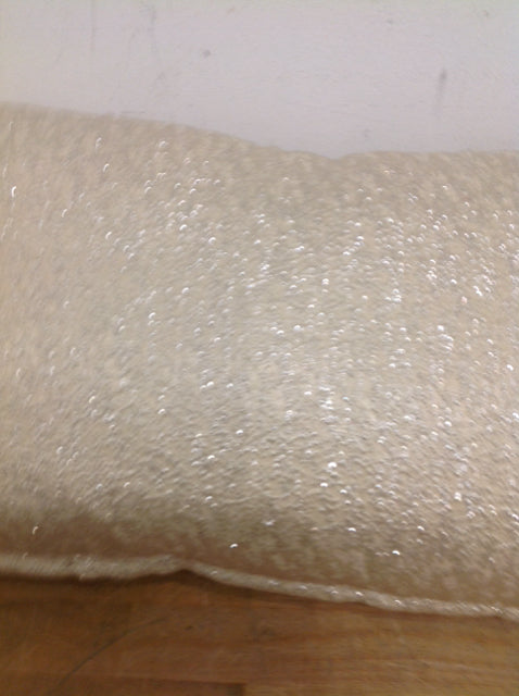 Pillow- 24" Champagne Silver Glitter